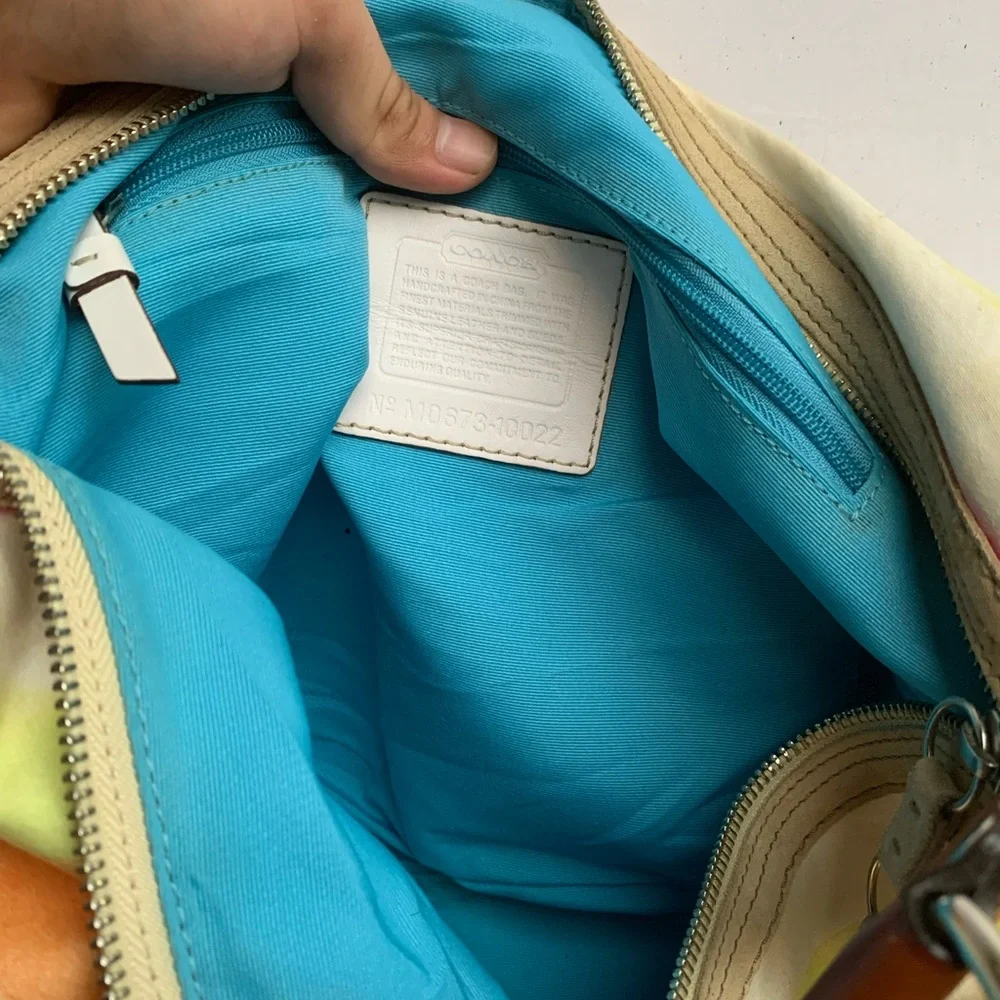 Coach soho striped small hobo summer pastels bag - Picture 8 of 8